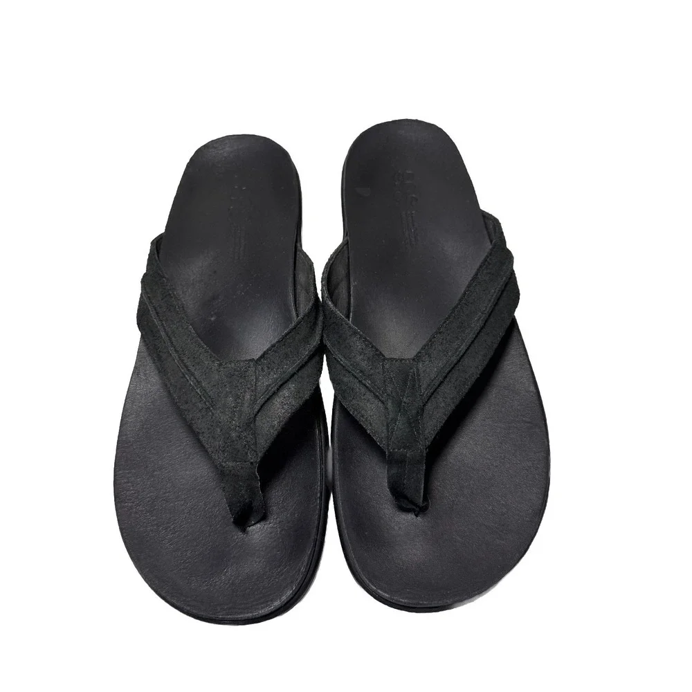 SAS Men's Escape Leather Thong Sandals Size 11 M Black Tripad Comfort Flip Flops
